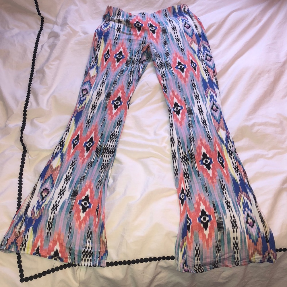Mod Multi-colored Flowy Pants